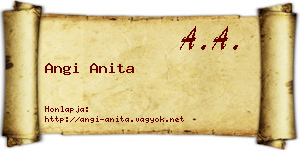 Angi Anita névjegykártya