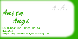 anita angi business card